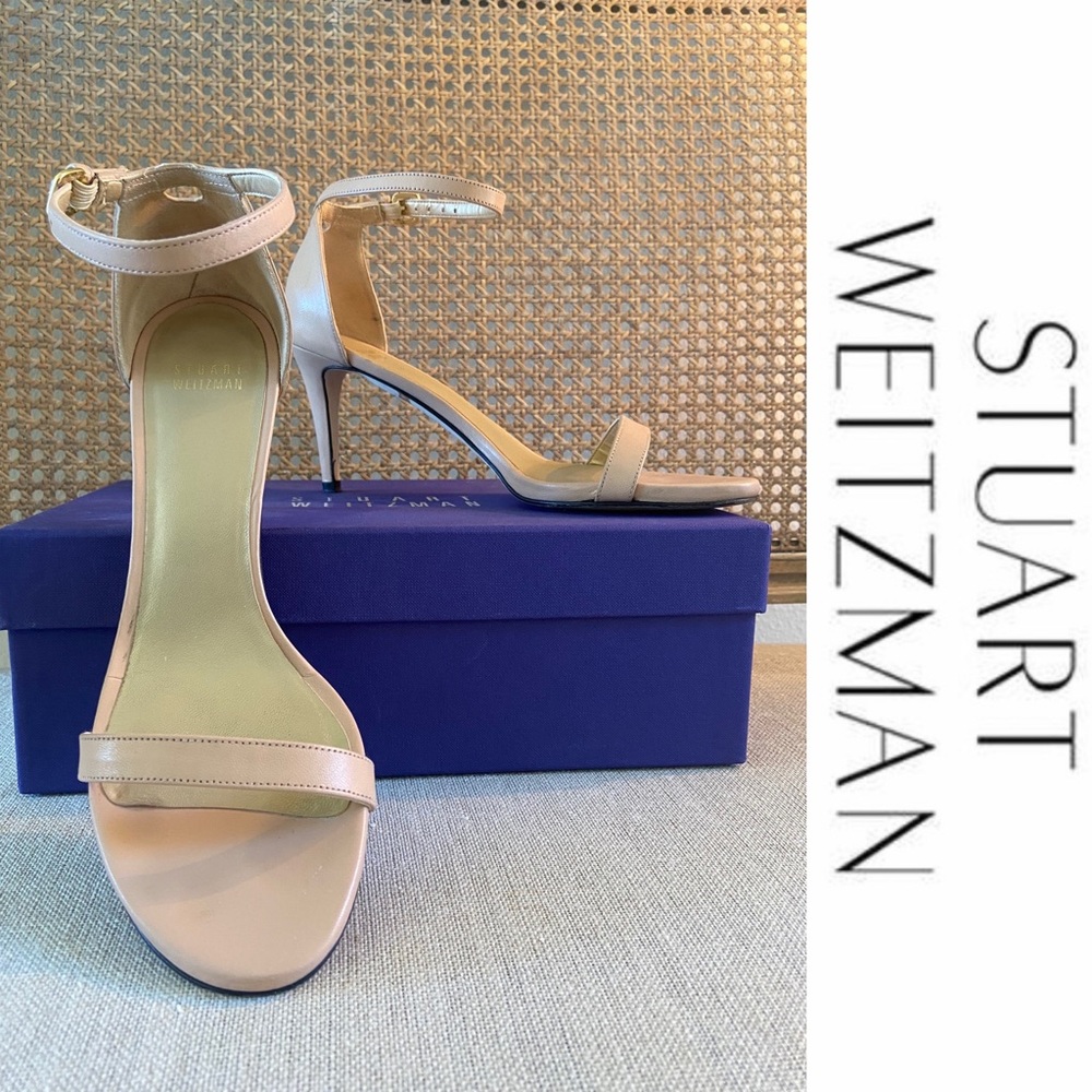Stuart Weitzman Nunaked Adobe Kid Heels - size 8